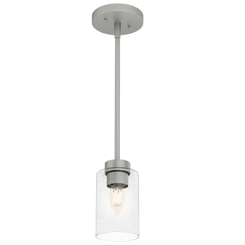 Hunter Hartland 1-Light Pendant Light – Matte Silver 1