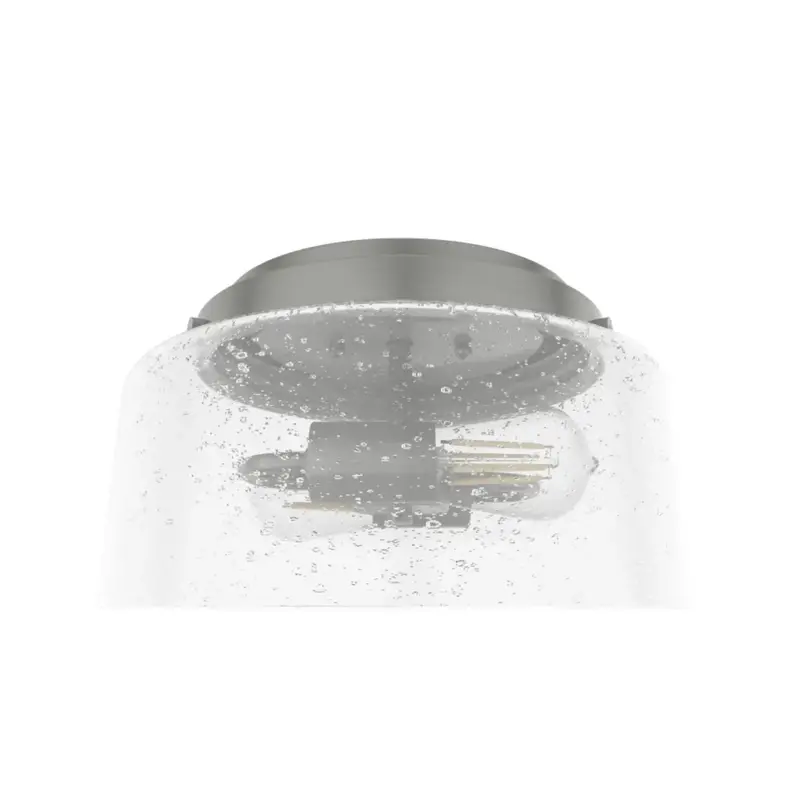 Hunter Hartland 2-Light Flush Mount Light – Brushed Nickel 1