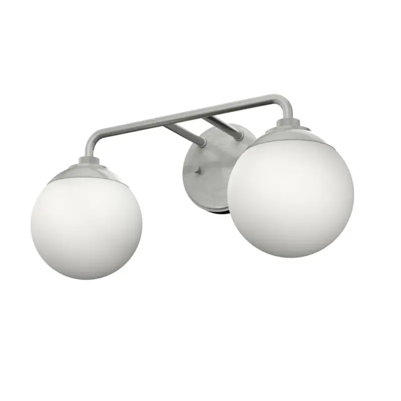 Hunter Hepburn 2-Light Brushed Nickel Vanity Light 1