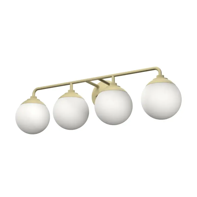 Hunter Hepburn 4-Light Painted Modern Brass Vanity Light 1