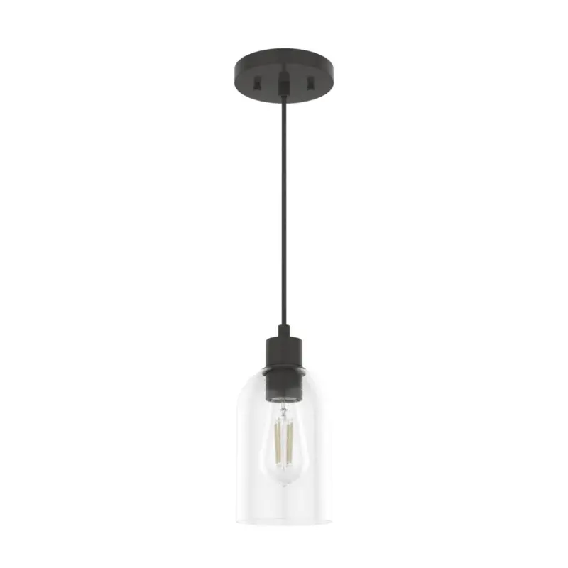 Hunter Lochemeade 1-Light Mini Pendant – Noble Bronze Compact Ceiling Light 1