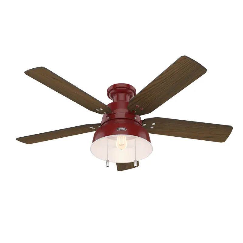 Hunter Mill Valley 52" Low-Profile Outdoor Ceiling Fan With Integrated Led Lighting 1