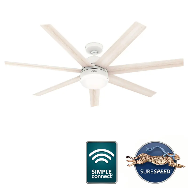 Hunter Phenomenon 60" Matte White Indoor Ceiling Fan 1