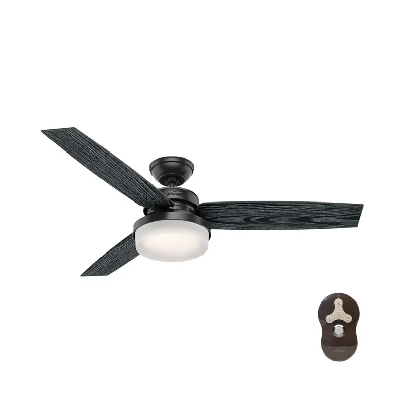 Hunter Sentinel 52-Inch Matte Black Ceiling Fan 1