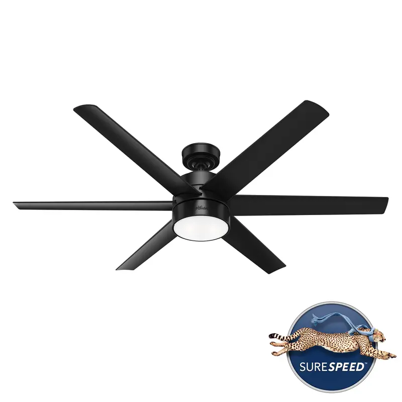Hunter Solaria 60" Outdoor Ceiling Fan – Matte Black Finish 1