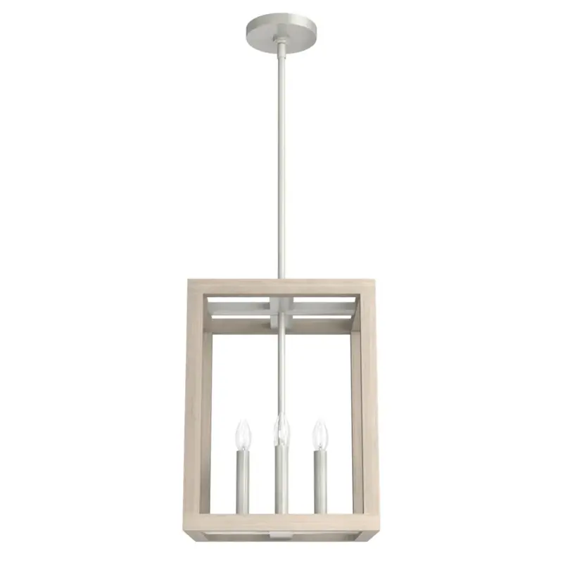 Hunter Squire Manor 4-Light 12-Inch Pendant – Brushed Nickel Version 1