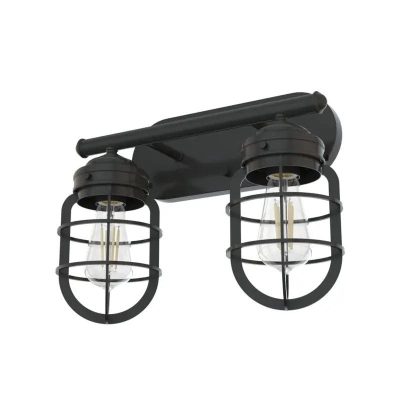 Hunter Starklake 2-Light Vanity Fixture In Noble Bronze 1