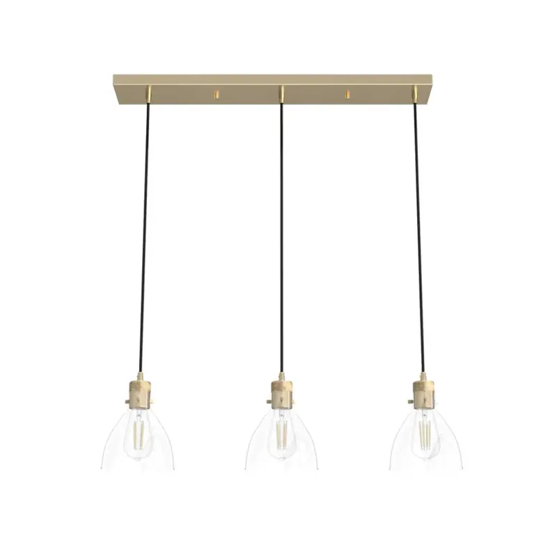 Hunter Van Nuys 3-Light Linear Pendant – Alturas Gold Finish 1