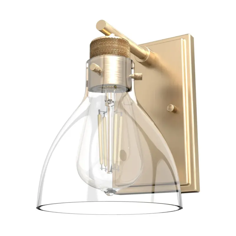 Hunter Van Nuys Single-Light Wall Mount – Alturas Gold Finish 1
