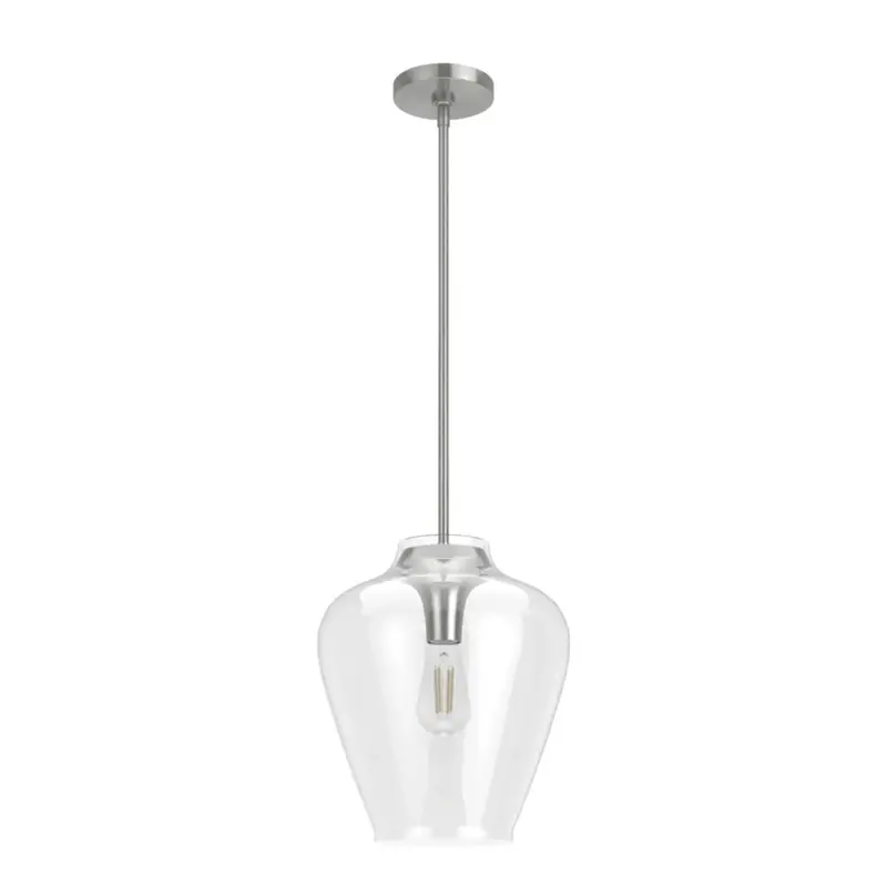 Hunter Vidria Brushed Nickel Mini Pendant Fixture 1