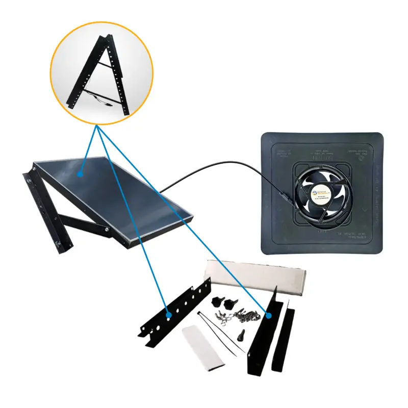 Isolar 20W106-Flex Standalone Solar Attic Fan – Retrofit-Ready Efficient Ventilation 1