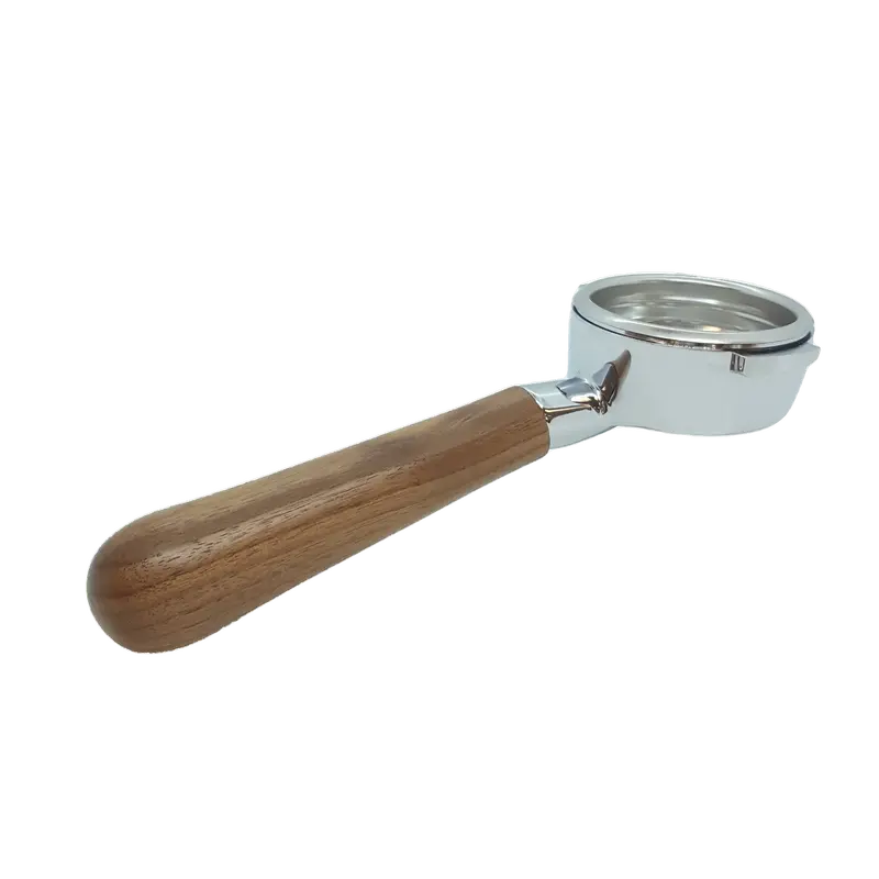 Izzo Walnut-Handle Bottomless Portafilter For E61 Group 1