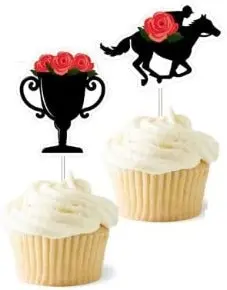 Kentucky Derby Cupcake Accent Picks – 12-Piece Themed Dessert Decor Set 1