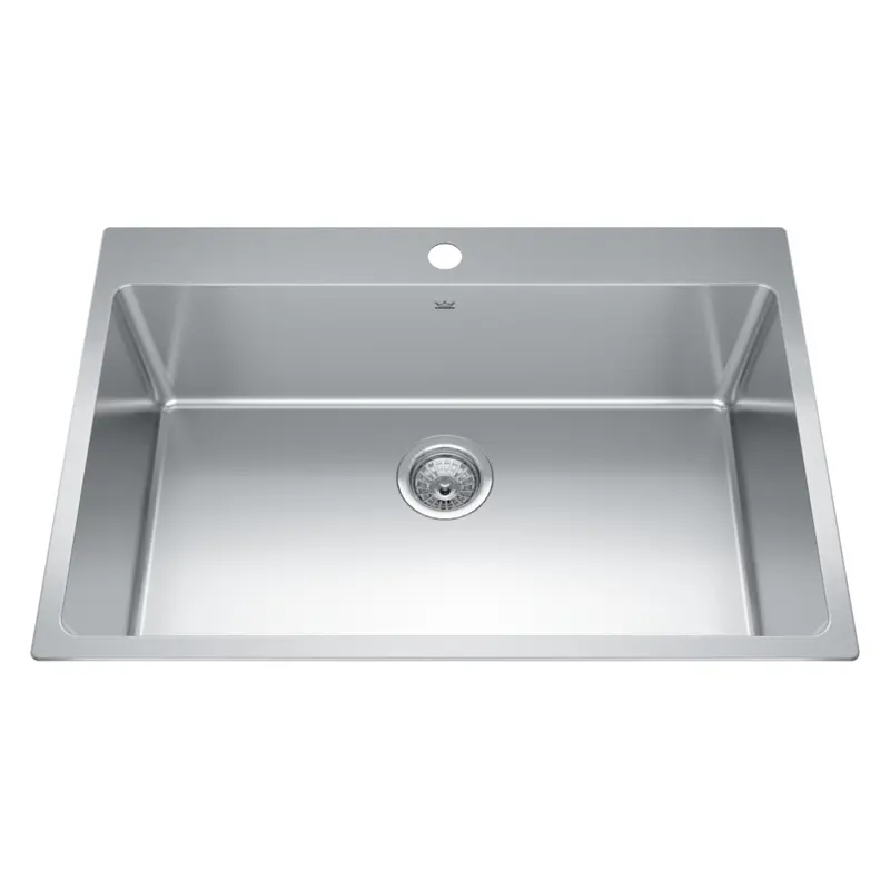Kindred Brookmore 31-Inch Drop-In Kitchen Sink – Single Bowl, 1-Hole (Bsl2131-9-1N) 1