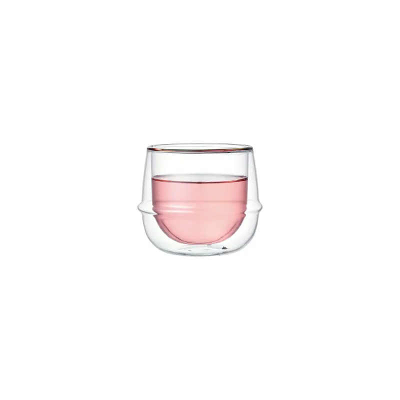 Kinto Kronos Double-Wall Wine Glass – Modern Stemless Design 1