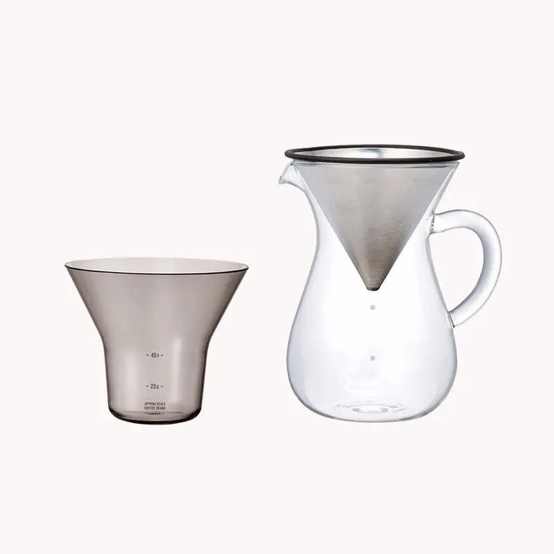 Kinto Scs Double-Wall Glass Coffee Carafe Set 1