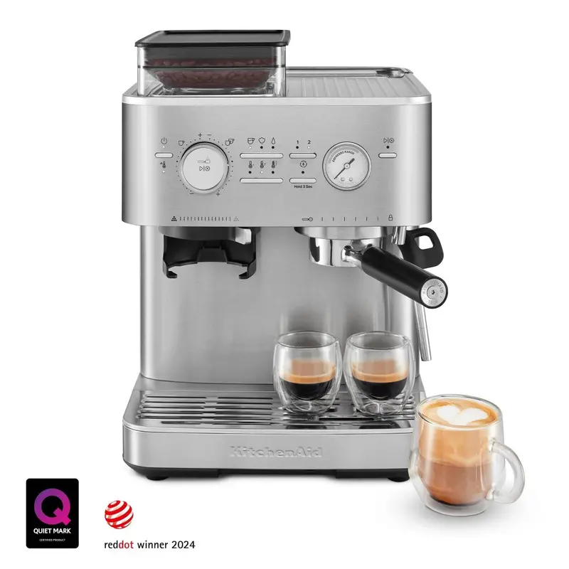 Kitchenaid Kes6551 Semi-Automatic Espresso Machine With Built-In Burr Grinder 1
