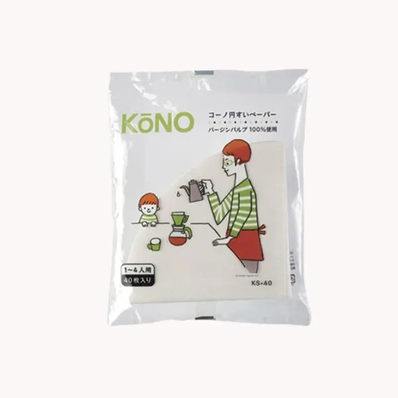 Kono Standard Cone Filter Papers – 40-Pack 1