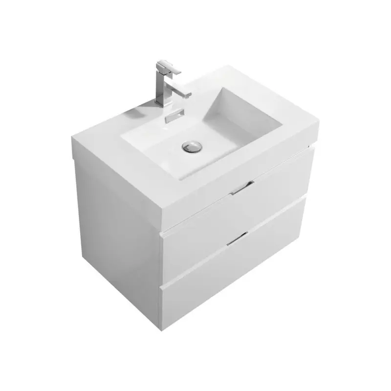 Kubebath Bliss 30-Inch Wall-Mount Modern Bathroom Vanity 1