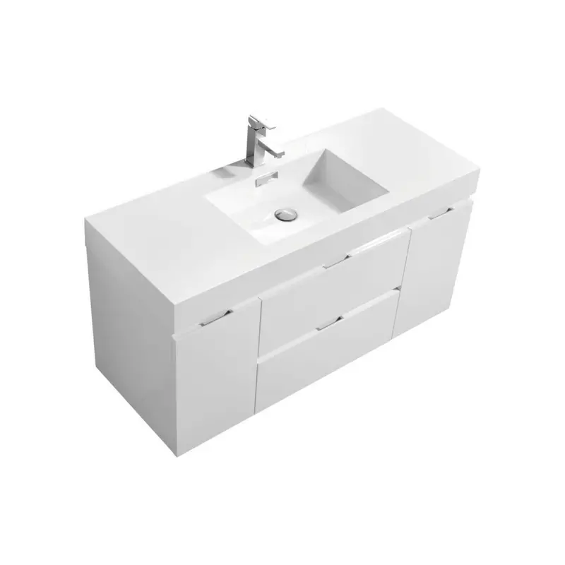 Kubebath Bliss 48-Inch Wall-Mount Modern Bathroom Vanity Cabinet 1