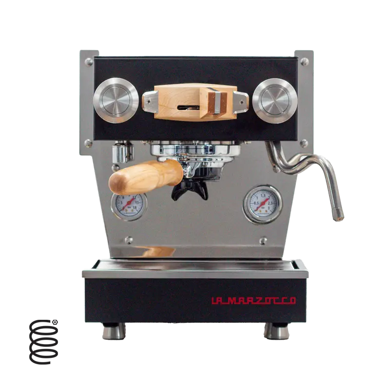 La Marzocco Linea Micra Espresso Machine – Black Maple Stainless Steel 1
