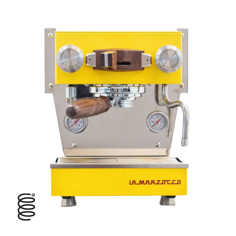 La Marzocco Linea Micra Espresso Machine – Yellow Walnut Stainless Steel 1