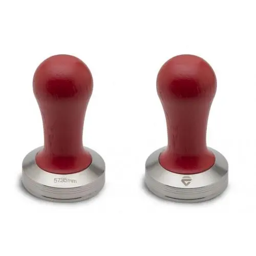 Lelit Dual-Size Tamper – Red Wood Handle (57Mm & 58Mm) 1