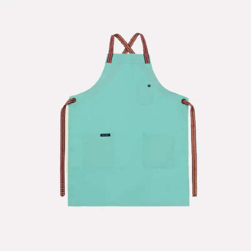 Lucio Verso Mint Cross-Back Barista Apron – Lightweight & Breathable 1