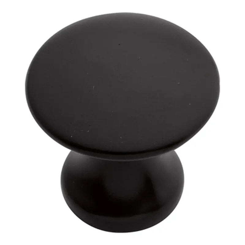 Luna 1-Inch Matte Black Cabinet Knob – Sleek Minimalist Design 1