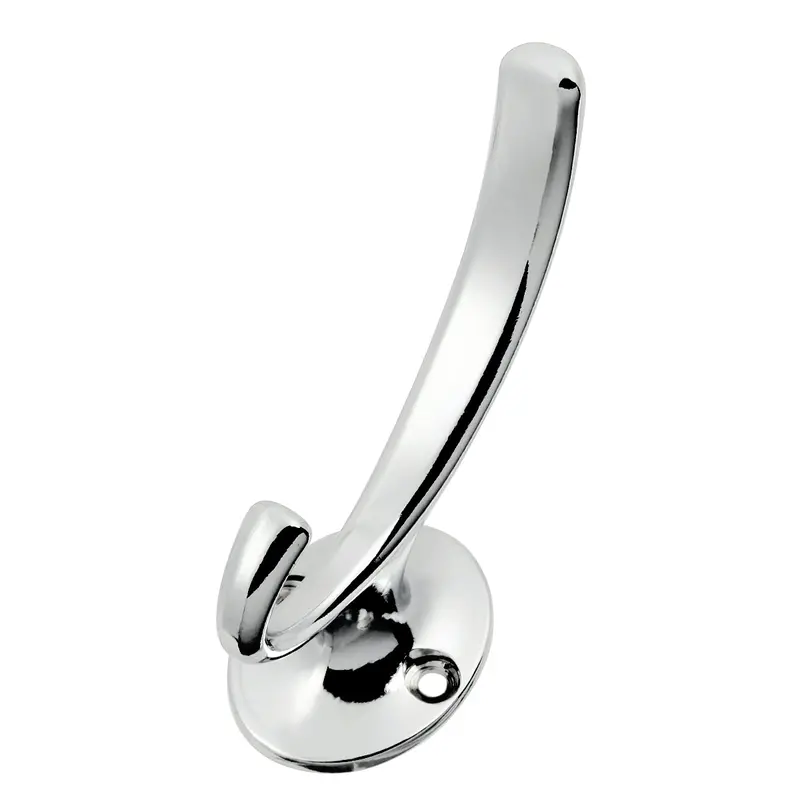 Luna Dual Chrome Coat Hook – 7/8-Inch Center-To-Center Mounting 1