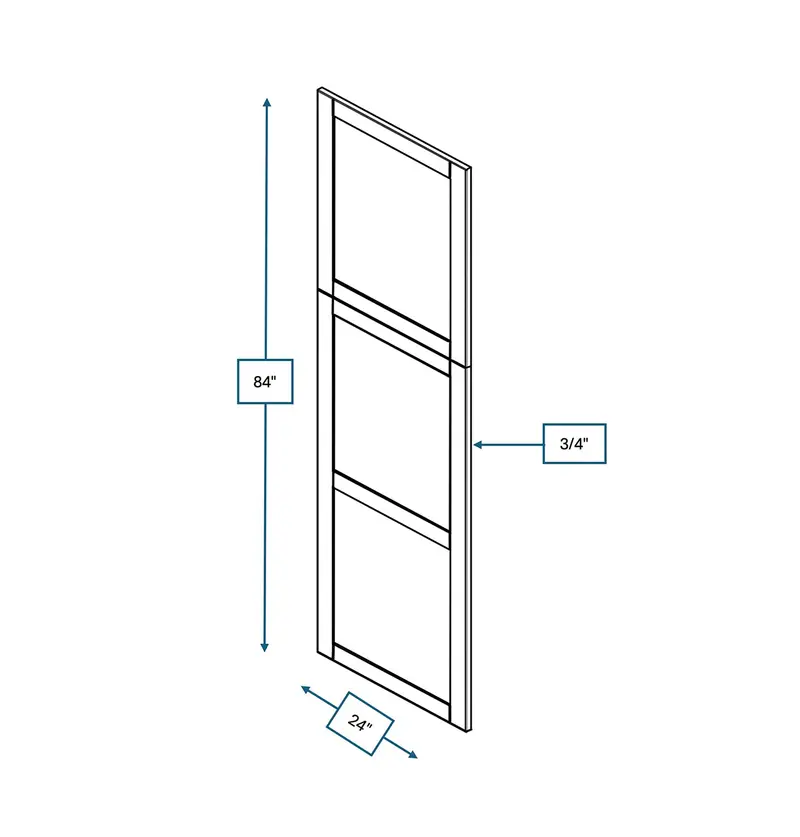 Malibu White Shaker 24" X 84" Decorative End Panel For Pantry Or Oven 1