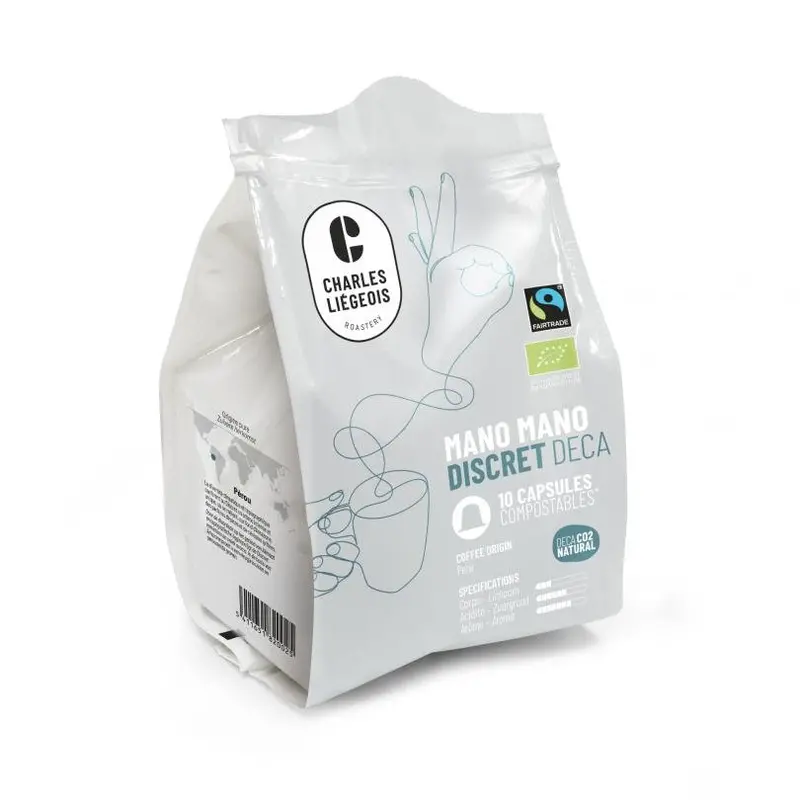 Mano Mano Deca Fair Trade Organic Peru Coffee Beans (10-Pack) 1