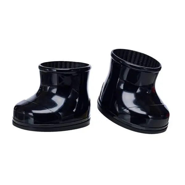 Matte Black Rubber Rain Boots 1