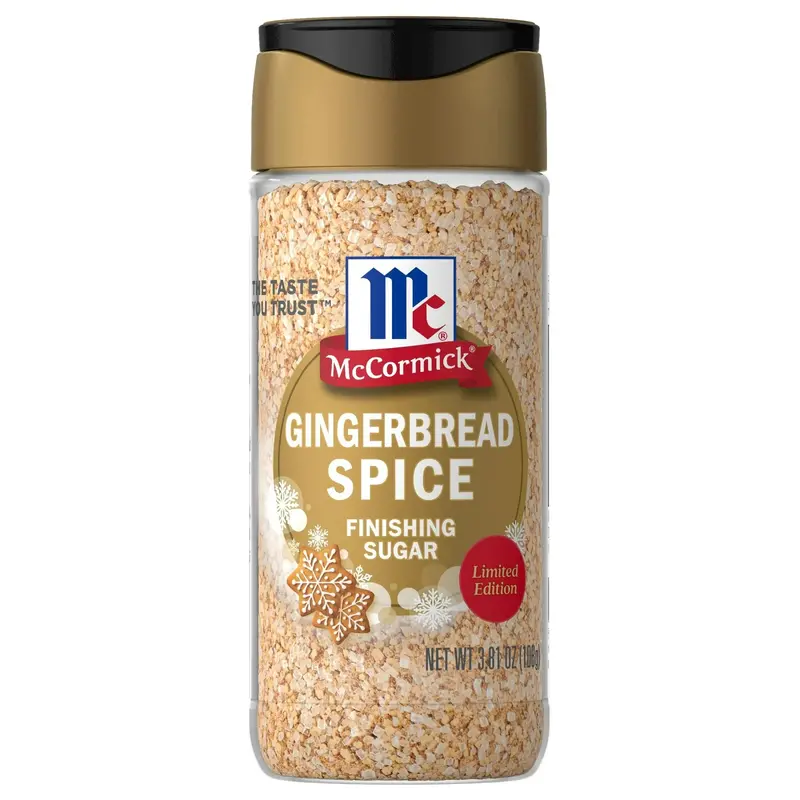 Mccormick Gingerbread Spice Finishing Sugar – Baking & Decorating Blend 1