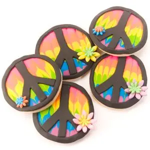 Medium Peace Sign Cookie Cutter – Festive & Symbolic 1