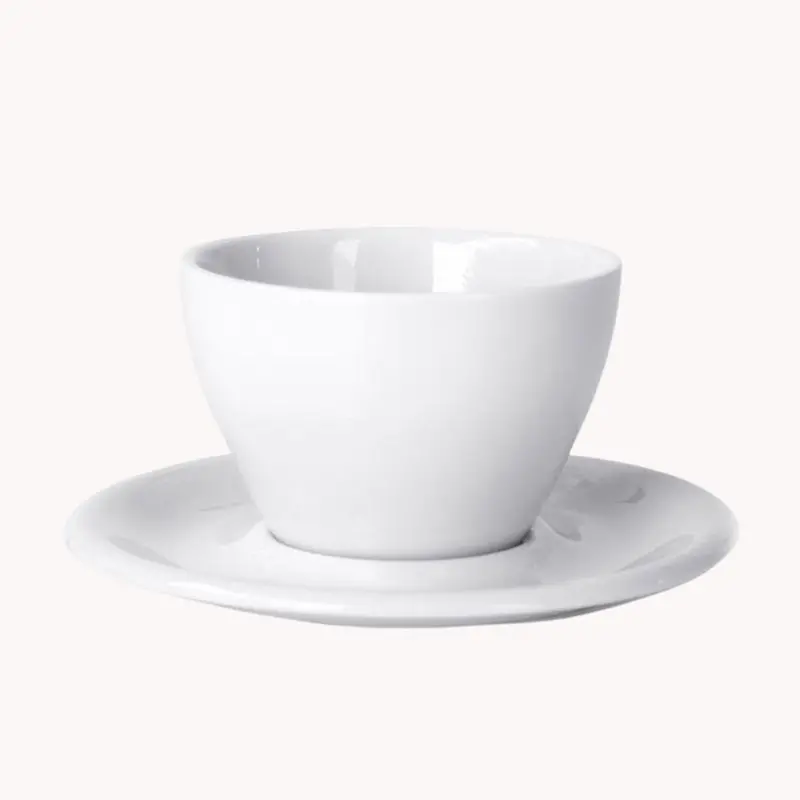 Meno 237Ml Ceramic Latte Cup And Saucer Set 1