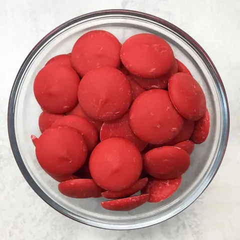 Merckens Red Chocolate Melting Wafers – 1 Lb Candy Coating 1