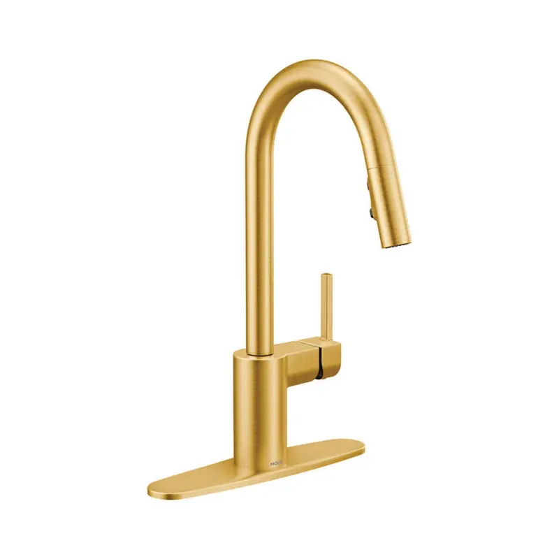 Moen Align Brushed Gold High-Arc Pull-Down Kitchen Faucet – Single-Handle Model 1