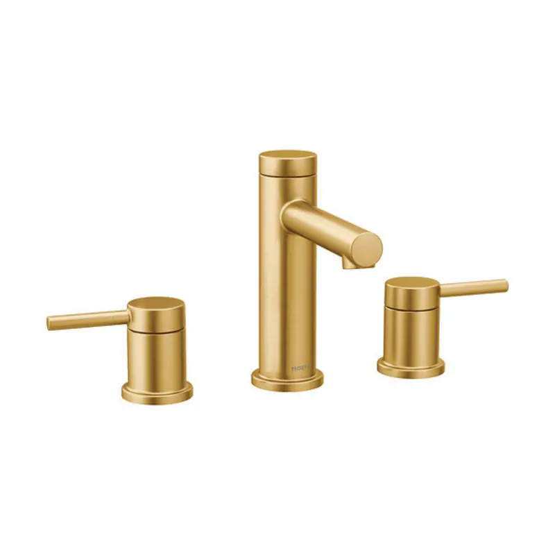 Moen Align Brushed Gold Two-Handle High-Arc Bathroom Faucet 1