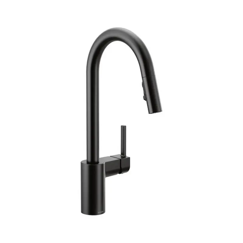Moen Align Matte Black High-Arc Pull-Down Kitchen Faucet – Single-Handle Design 1