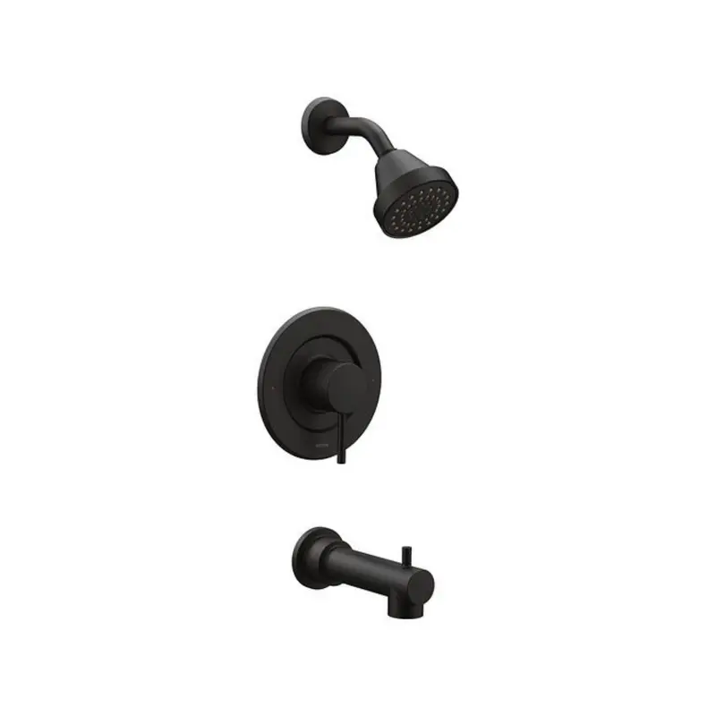 Moen Align Matte Black Posi-Temp Tub And Shower Trim Kit 1