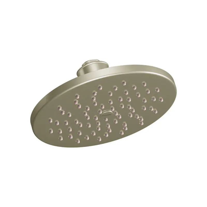 Moen Brushed Nickel Rainshower Spray Head – 8-Inch One-Function Fixed Showerhead 1