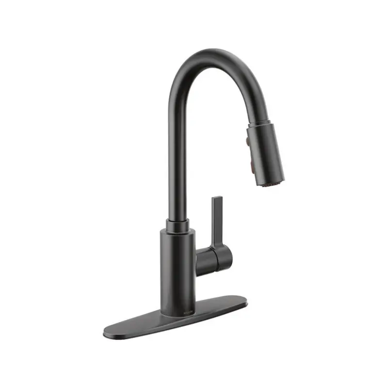 Moen Genta Lx Matte Black Single-Handle High-Arc Pull-Down Kitchen Faucet 1