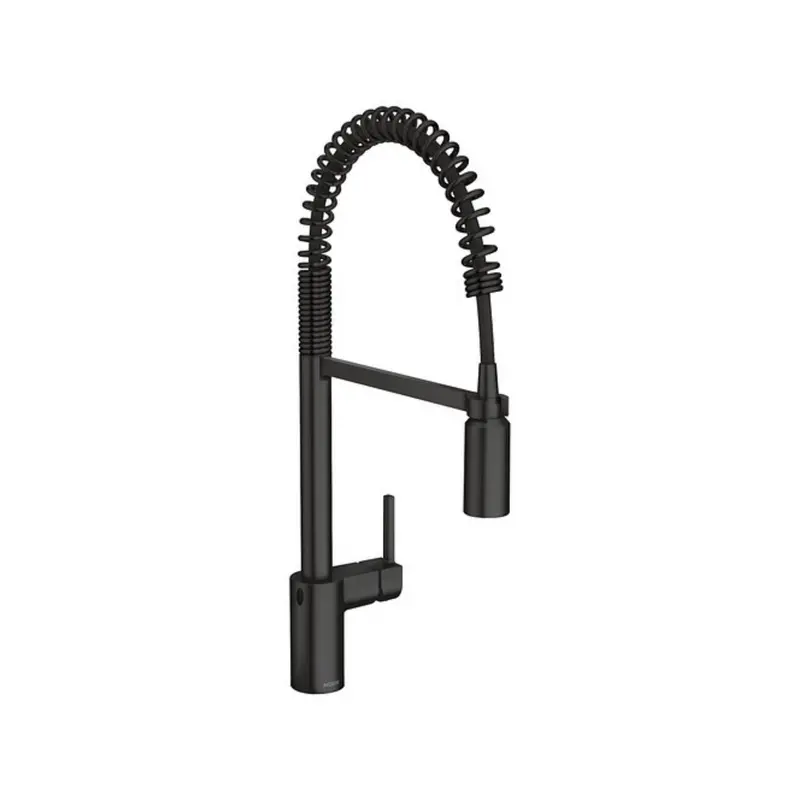 Moen Sleek Black Stainless Pre-Rinse Kitchen Faucet With Spring Pulldown 1