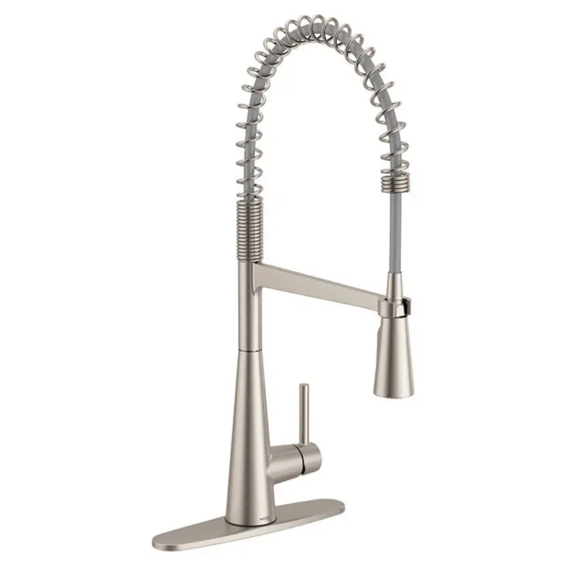 Moen Sleek Spot Resist Stainless Pre-Rinse Kitchen Faucet With Spring Pulldown 1