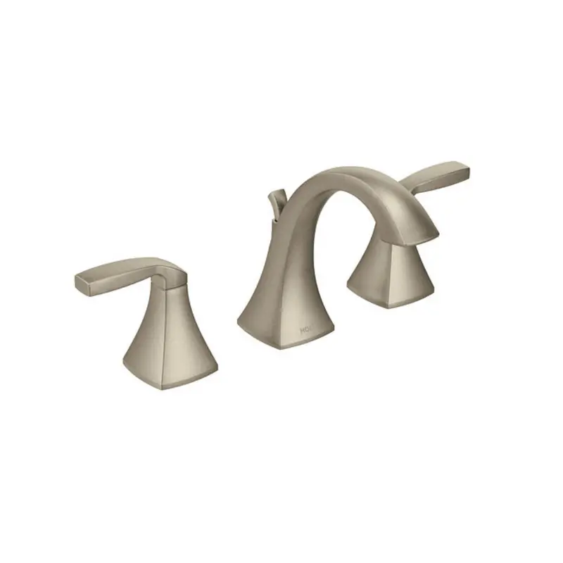 Moen Voss Brushed Nickel Two-Handle High-Arc Bathroom Faucet 1