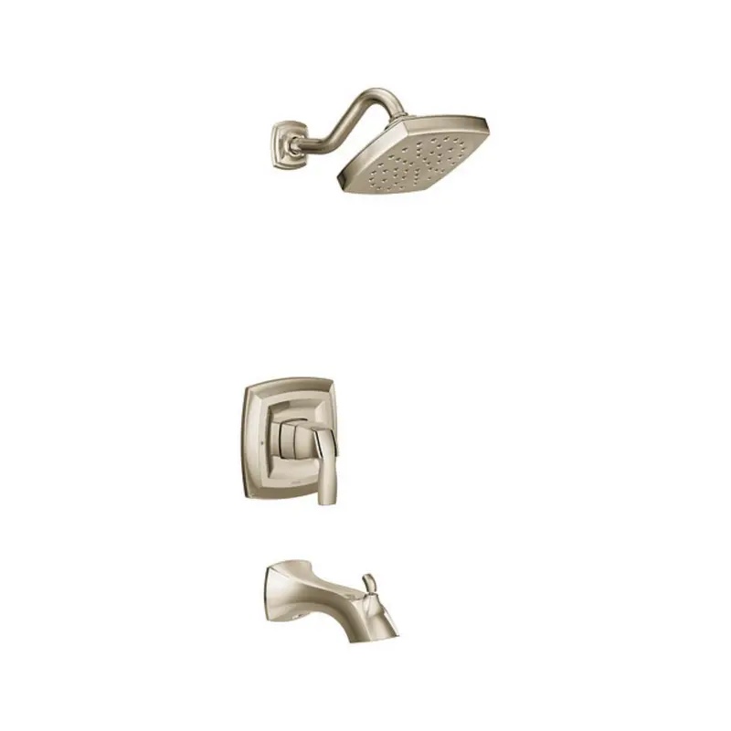 Moen Voss Polished Nickel 3-Series Tub And Shower Combo – M-Core Compatible 1