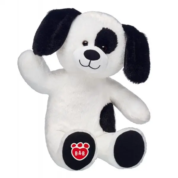 Monochrome Black-And-White Puppy Plush 1