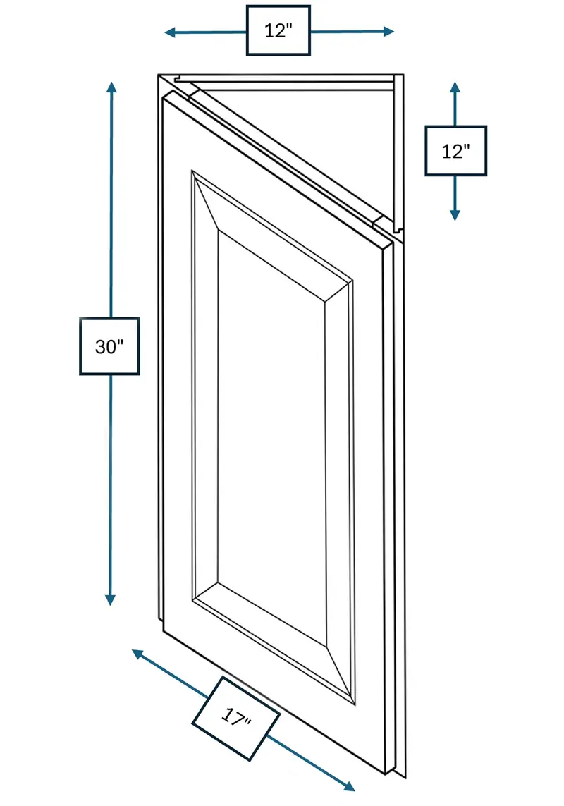 Montpelier Sage Wall Angle Cabinet – 12-In × 30-In 1