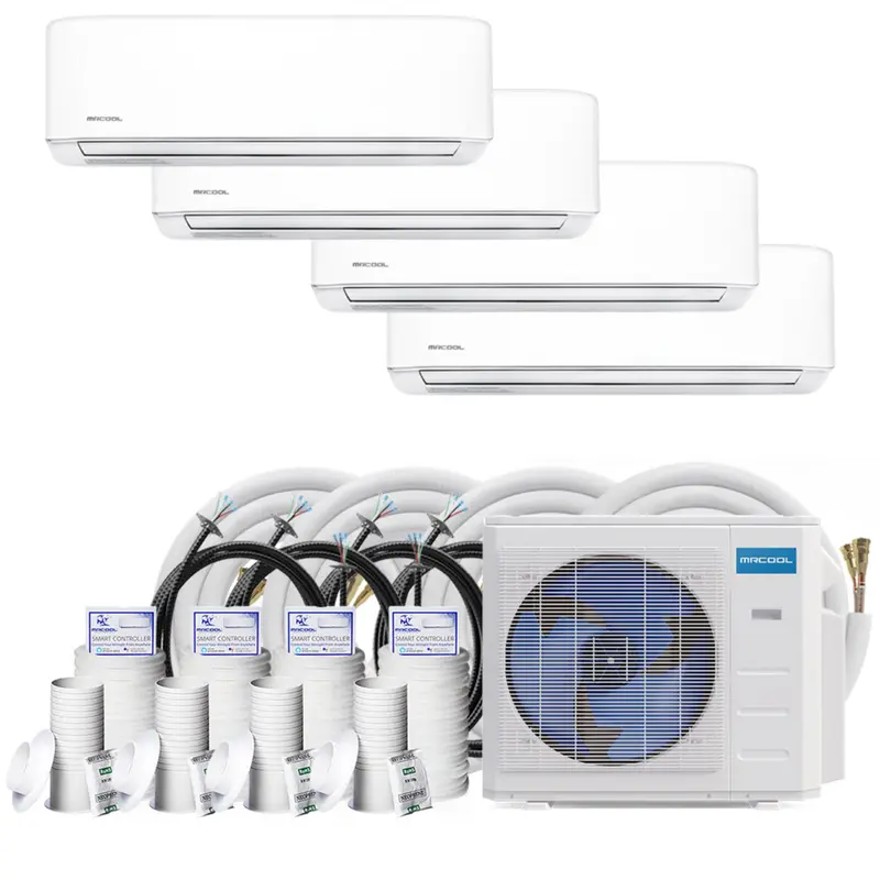 Mrcool Diy 4Th Gen 4-Zone Ductless Mini-Split System – 9K+9K+9K+9K Btu Total 1